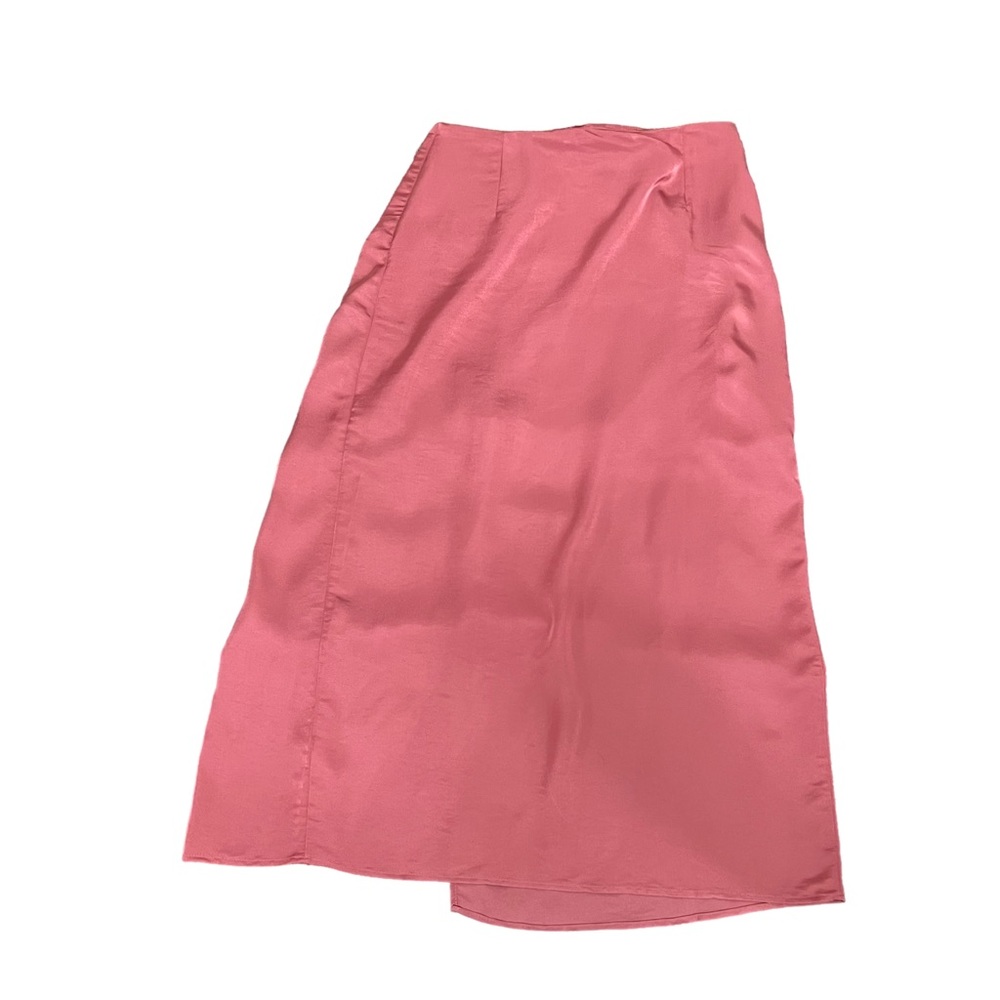 Anthropologie Ruched Midi Skirt Pink Sexy Party Size 8 NEW - Picture 4 of 9
